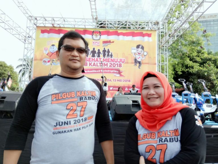 Ribuan warga Samarinda mengikuti jalan sehat bersama KPU.