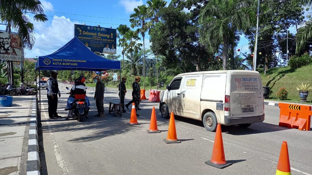 Tiga Hari Penyekatan, Kendaraan Masuk Bontang Menurun Drastis
