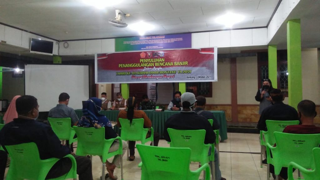 Dukung Program TMMD Ke-112, BPBD Bontang Lakukan Sosialisasi Bencana Banjir
