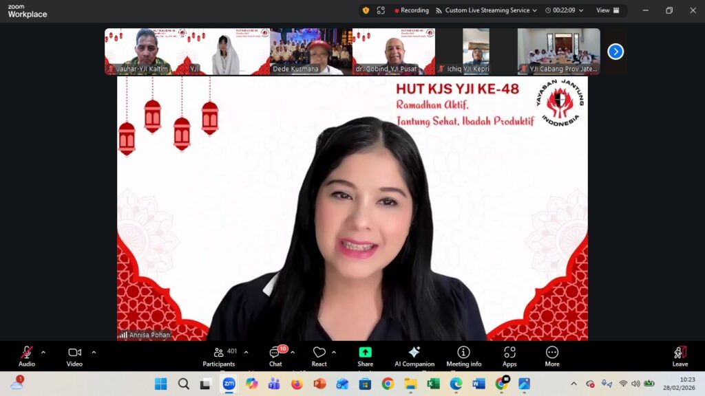 Annisa Pohan Ajak Masyarakat Banyak Berolahraga, Hindari Penyakit Jantung