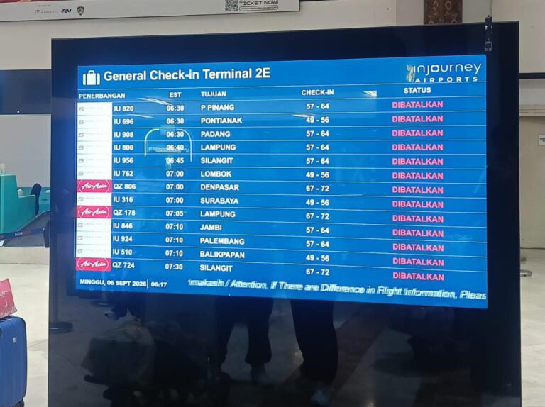 Abu Vulkanik Anak Krakatau Masih Terdeteksi, Penutupan Bandara Soetta Diperpanjang